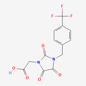 2-{2,4,5-Trioxo-3-[4-(trifluoromethyl)benzyl]-1-imidazolidinyl}acetic acid