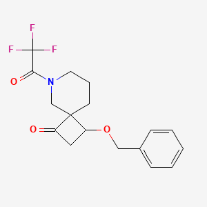 1-Phenylmethoxy-8-(2,2,2-trifluoroacetyl)-8-azaspiro[3.5]nonan-3-one