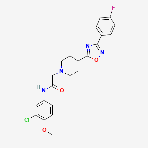 N-(3-chloro-4-methoxyphenyl)-2-(4-(3-(4-fluorophenyl)-1,2,4-oxadiazol-5-yl)piperidin-1-yl)acetamide