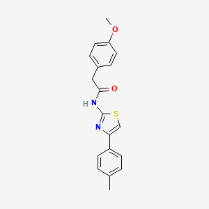 2-(4-methoxyphenyl)-N-[4-(4-methylphenyl)-1,3-thiazol-2-yl]acetamide
