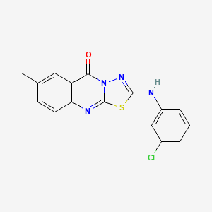 2-((3-chlorophenyl)amino)-7-methyl-5H-[1,3,4]thiadiazolo[2,3-b]quinazolin-5-one