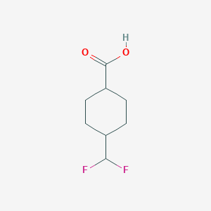 molecular formula C8H12F2O2 B2948495 trans-4-(difluoromethyl)cyclohexane-1-carboxylic acid CAS No. 1378852-94-8