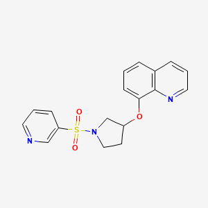 8-((1-(Pyridin-3-ylsulfonyl)pyrrolidin-3-yl)oxy)quinoline