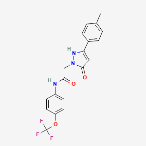 2-(5-oxo-3-(p-tolyl)-2,5-dihydro-1H-pyrazol-1-yl)-N-(4-(trifluoromethoxy)phenyl)acetamide