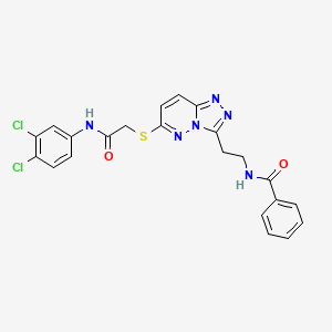 N-(2-(6-((2-((3,4-dichlorophenyl)amino)-2-oxoethyl)thio)-[1,2,4]triazolo[4,3-b]pyridazin-3-yl)ethyl)benzamide