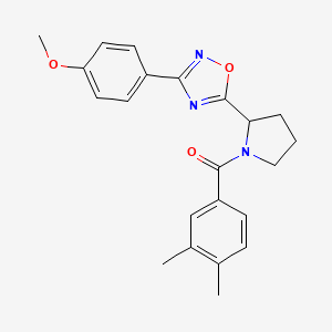 5-[1-(3,4-Dimethylbenzoyl)pyrrolidin-2-yl]-3-(4-methoxyphenyl)-1,2,4-oxadiazole