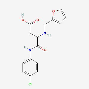 molecular formula C15H15ClN2O4 B2948511 N-(4-chlorophenyl)-N~2~-(furan-2-ylmethyl)-alpha-asparagine CAS No. 1022917-31-2
