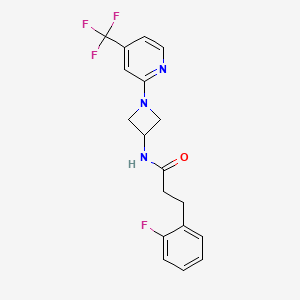 3-(2-Fluorophenyl)-N-[1-[4-(trifluoromethyl)pyridin-2-yl]azetidin-3-yl]propanamide