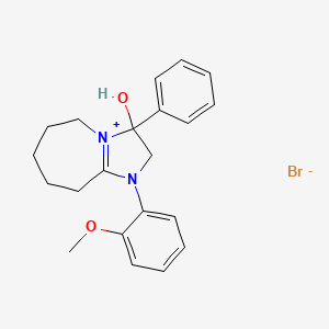 3-hydroxy-1-(2-methoxyphenyl)-3-phenyl-3,5,6,7,8,9-hexahydro-2H-imidazo[1,2-a]azepin-1-ium bromide