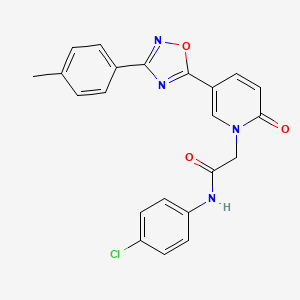 N-(4-chlorophenyl)-2-(2-oxo-5-(3-(p-tolyl)-1,2,4-oxadiazol-5-yl)pyridin-1(2H)-yl)acetamide