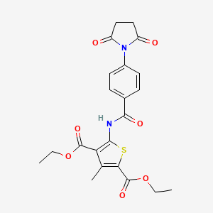 Diethyl 5-(4-(2,5-dioxopyrrolidin-1-yl)benzamido)-3-methylthiophene-2,4-dicarboxylate