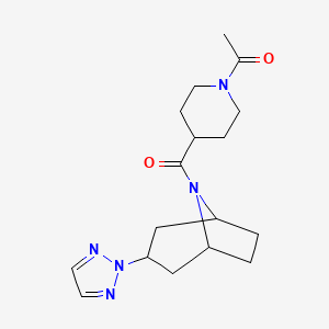 1-(4-((1R,5S)-3-(2H-1,2,3-triazol-2-yl)-8-azabicyclo[3.2.1]octane-8-carbonyl)piperidin-1-yl)ethanone