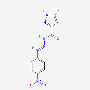 (E)-3-methyl-N'-(4-nitrobenzylidene)-1H-pyrazole-5-carbohydrazide