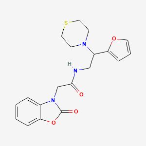 N-(2-(furan-2-yl)-2-thiomorpholinoethyl)-2-(2-oxobenzo[d]oxazol-3(2H)-yl)acetamide