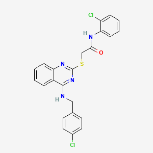 2-((4-((4-chlorobenzyl)amino)quinazolin-2-yl)thio)-N-(2-chlorophenyl)acetamide