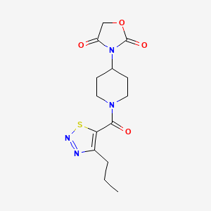 3-(1-(4-Propyl-1,2,3-thiadiazole-5-carbonyl)piperidin-4-yl)oxazolidine-2,4-dione