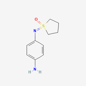 molecular formula C10H14N2OS B2948543 1-[(4-Aminophenyl)imino]-1lambda6-thiolan-1-one CAS No. 910780-69-7