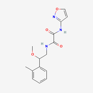 molecular formula C15H17N3O4 B2948554 N1-(isoxazol-3-yl)-N2-(2-methoxy-2-(o-tolyl)ethyl)oxalamide CAS No. 1798038-51-3