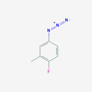 molecular formula C7H6FN3 B2948563 4-Azido-1-fluoro-2-methylbenzene CAS No. 1247712-00-0