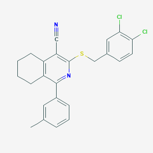 3-[(3,4-Dichlorobenzyl)sulfanyl]-1-(3-methylphenyl)-5,6,7,8-tetrahydro-4-isoquinolinecarbonitrile