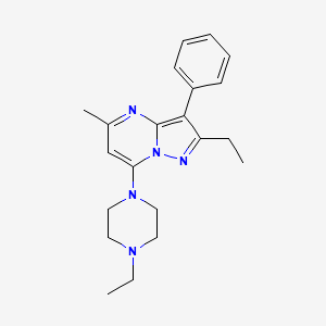 2-Ethyl-7-(4-ethylpiperazin-1-yl)-5-methyl-3-phenylpyrazolo[1,5-a]pyrimidine