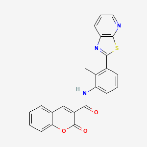 molecular formula C23H15N3O3S B2948571 N-(2-methyl-3-(thiazolo[5,4-b]pyridin-2-yl)phenyl)-2-oxo-2H-chromene-3-carboxamide CAS No. 863593-77-5