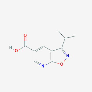 molecular formula C10H10N2O3 B2948573 3-Isopropylisoxazolo[5,4-b]pyridine-5-carboxylic acid CAS No. 923205-85-0