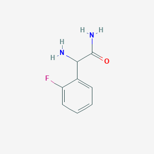 molecular formula C8H9FN2O B2948577 2-Amino-2-(2-fluorophenyl)acetamide CAS No. 1218171-00-6