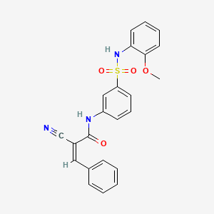 molecular formula C23H19N3O4S B2948579 (Z)-2-Cyano-N-[3-[(2-methoxyphenyl)sulfamoyl]phenyl]-3-phenylprop-2-enamide CAS No. 721885-85-4