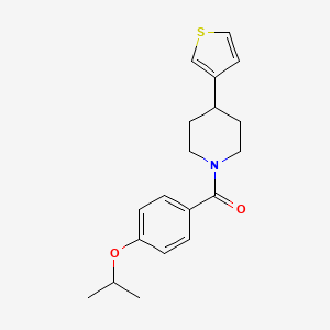 (4-Isopropoxyphenyl)(4-(thiophen-3-yl)piperidin-1-yl)methanone