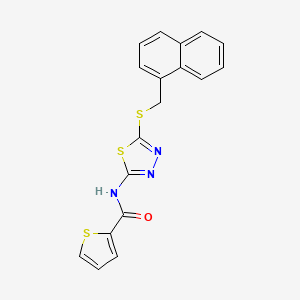 N-[5-(naphthalen-1-ylmethylsulfanyl)-1,3,4-thiadiazol-2-yl]thiophene-2-carboxamide