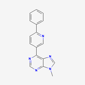 molecular formula C17H13N5 B2948652 9-Methyl-6-(6-phenylpyridin-3-yl)purine CAS No. 2416236-47-8