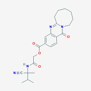 molecular formula C23H28N4O4 B2948659 [(1-cyano-1,2-dimethylpropyl)carbamoyl]methyl 13-oxo-6H,7H,8H,9H,10H,11H,13H-azocino[2,1-b]quinazoline-3-carboxylate CAS No. 1030184-12-3