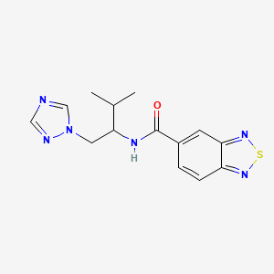 molecular formula C14H16N6OS B2948661 N-(3-methyl-1-(1H-1,2,4-triazol-1-yl)butan-2-yl)benzo[c][1,2,5]thiadiazole-5-carboxamide CAS No. 2034519-18-9