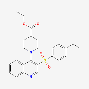 molecular formula C25H28N2O4S B2948662 Ethyl 1-(3-((4-ethylphenyl)sulfonyl)quinolin-4-yl)piperidine-4-carboxylate CAS No. 899356-05-9