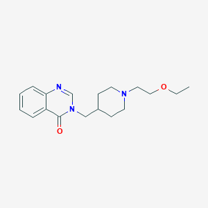 molecular formula C18H25N3O2 B2948663 3-[[1-(2-Ethoxyethyl)piperidin-4-yl]methyl]quinazolin-4-one CAS No. 2380172-27-8