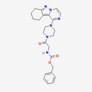 Benzyl (2-oxo-2-(4-(7,8,9,10-tetrahydropyrazino[1,2-b]indazol-1-yl)piperazin-1-yl)ethyl)carbamate
