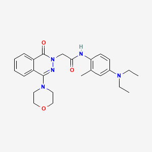 molecular formula C25H31N5O3 B2948694 N-[4-(diethylamino)-2-methylphenyl]-2-[4-(morpholin-4-yl)-1-oxo-1,2-dihydrophthalazin-2-yl]acetamide CAS No. 1251588-35-8