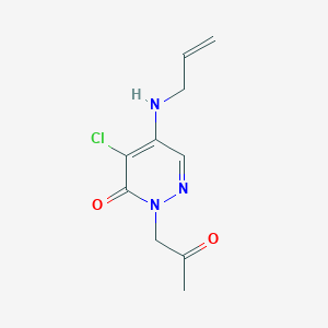 molecular formula C10H12ClN3O2 B2948700 5-(allylamino)-4-chloro-2-(2-oxopropyl)-3(2H)-pyridazinone CAS No. 477855-40-6
