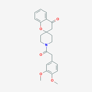 molecular formula C23H25NO5 B2948707 1'-(2-(3,4-Dimethoxyphenyl)acetyl)spiro[chroman-2,4'-piperidin]-4-one CAS No. 887467-50-7