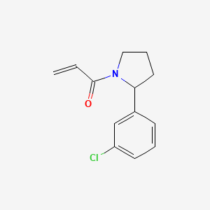 molecular formula C13H14ClNO B2948709 1-[2-(3-Chlorophenyl)pyrrolidin-1-yl]prop-2-en-1-one CAS No. 1184368-80-6