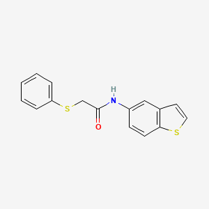 molecular formula C16H13NOS2 B2948712 N-(1-benzothiophen-5-yl)-2-phenylsulfanylacetamide CAS No. 895484-91-0