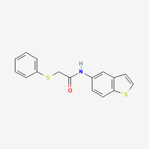 molecular formula C16H13NOS2 B2948712 N-(benzo[b]thiophen-5-yl)-2-(phenylthio)acetamide CAS No. 895484-91-0