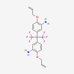 molecular formula C21H20F6N2O2 B2948724 5,5'-(全氟丙烷-2,2-二基)双(2-(烯丙氧基)苯胺) CAS No. 2573217-07-7