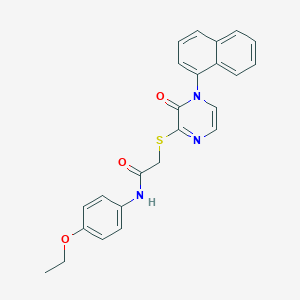 molecular formula C24H21N3O3S B2948728 N-(4-ethoxyphenyl)-2-((4-(naphthalen-1-yl)-3-oxo-3,4-dihydropyrazin-2-yl)thio)acetamide CAS No. 899759-65-0