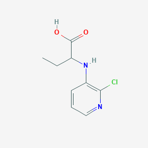 molecular formula C9H11ClN2O2 B2948735 2-[(2-Chloropyridin-3-yl)amino]butanoic acid CAS No. 1543604-34-7