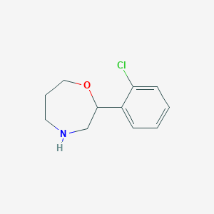 molecular formula C11H14ClNO B2948737 2-(2-Chlorophenyl)-1,4-oxazepane CAS No. 1155163-26-0