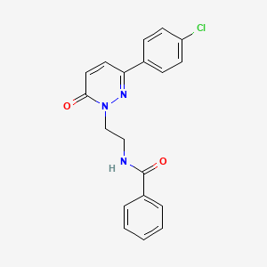 molecular formula C19H16ClN3O2 B2948739 N-(2-(3-(4-chlorophenyl)-6-oxopyridazin-1(6H)-yl)ethyl)benzamide CAS No. 921531-91-1