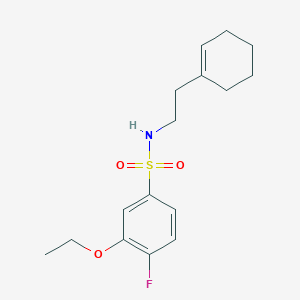 molecular formula C16H22FNO3S B2948769 N-(2-(cyclohex-1-en-1-yl)ethyl)-3-ethoxy-4-fluorobenzenesulfonamide CAS No. 898644-74-1