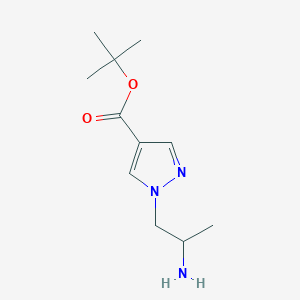 molecular formula C11H19N3O2 B2948801 Tert-butyl 1-(2-aminopropyl)pyrazole-4-carboxylate CAS No. 2287315-83-5